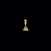 Load image into Gallery viewer, 9ct Yellow Gold Triangle Solitaire Diamond Pendant (0.05ct) - Optional Chain