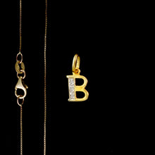 Load image into Gallery viewer, 9ct & 14ct Yellow Gold Diamond Initial Pendants - 0.01ct - Optional Chain