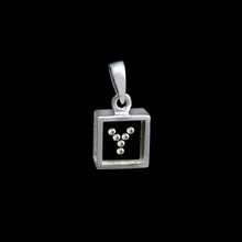 Load image into Gallery viewer, 9ct White Gold Resin & Floating Diamond Initial Pendants (0.15ct) Optional Chain