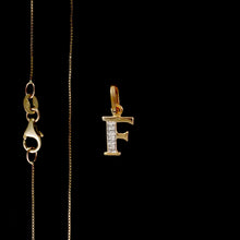 Load image into Gallery viewer, 9ct & 14ct Yellow Gold Diamond Initial Pendants - 0.01ct - Optional Chain