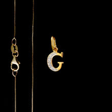 Load image into Gallery viewer, 9ct & 14ct Yellow Gold Diamond Initial Pendants - 0.01ct - Optional Chain