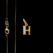 Load image into Gallery viewer, 9ct & 14ct Yellow Gold Diamond Initial Pendants - 0.01ct - Optional Chain