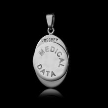 Load image into Gallery viewer, Infomedic Stainless Steel Medical Pendant - Oval (Inc. Chain, Paper & Box)