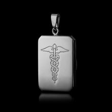 Load image into Gallery viewer, Infomedic Stainless Steel Medical Pendant - Rectangle (Inc. Chain, Paper & Box)