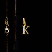 Load image into Gallery viewer, 9ct & 14ct Yellow Gold Diamond Initial Pendants - 0.01ct - Optional Chain
