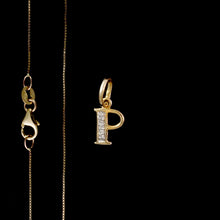 Load image into Gallery viewer, 9ct & 14ct Yellow Gold Diamond Initial Pendants - 0.01ct - Optional Chain
