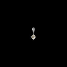 Load image into Gallery viewer, 9ct White Gold Tiny Solitaire Diamond Pendant (0.10ct) - Optional Chain