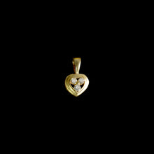 Load image into Gallery viewer, 9ct Yellow Gold Trilogy Diamond Heart Pendant (0.10ct) - Optional Chain