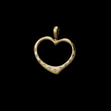 Load image into Gallery viewer, 9ct Yellow Gold Diamond Heart Pendant (0.07ct) - Optional Chain