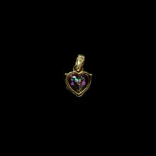 Load image into Gallery viewer, 9ct Yellow Gold Heart Mystic Topaz Pendant - Optional Chain