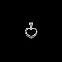 Load image into Gallery viewer, 9ct White Gold Diamond Heart Pendant (0.01ct) - Optional Chain