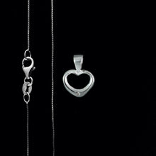 Load image into Gallery viewer, 9ct White Gold Diamond Heart Pendant (0.01ct) - Optional Chain