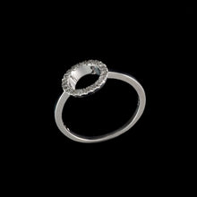 Load image into Gallery viewer, 18ct White Gold 011ct Riva Mini Circle Diamond Hoop Ring (Size M ½)