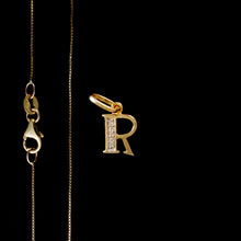 Load image into Gallery viewer, 9ct & 14ct Yellow Gold Diamond Initial Pendants - 0.01ct - Optional Chain