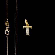 Load image into Gallery viewer, 9ct & 14ct Yellow Gold Diamond Initial Pendants - 0.01ct - Optional Chain