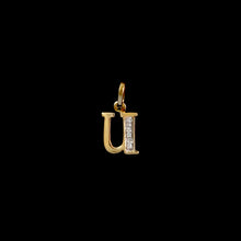 Load image into Gallery viewer, 9ct & 14ct Yellow Gold Diamond Initial Pendants - 0.01ct - Optional Chain