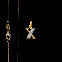 Load image into Gallery viewer, 9ct & 14ct Yellow Gold Diamond Initial Pendants - 0.01ct - Optional Chain
