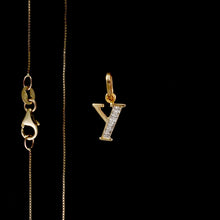 Load image into Gallery viewer, 9ct & 14ct Yellow Gold Diamond Initial Pendants - 0.01ct - Optional Chain