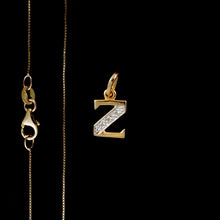 Load image into Gallery viewer, 9ct & 14ct Yellow Gold Diamond Initial Pendants - 0.01ct - Optional Chain