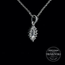 Load image into Gallery viewer, Sterling Silver &amp; Swarovski Zirconia Marquise Cut Cluster Pendant Necklace
