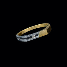 Load image into Gallery viewer, 9ct Yellow &amp; White Gold 0.02ct Tension Set Solitaire Diamond Ring (Sizes J-Q)
