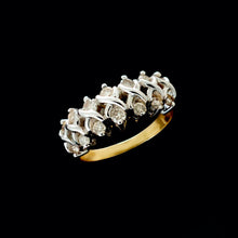 Load image into Gallery viewer, 9ct Yellow Gold 0.50ct Cluster Diamond Ring (Size O 1/2)
