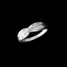 Load image into Gallery viewer, 9ct White Gold 0.05ct Diamond Ring (Size Q)
