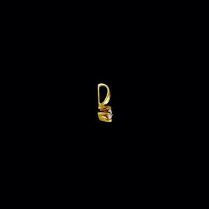 9ct Yellow Gold Tiny Solitaire Diamond Pendant (0.05ct) - Optional Chain
