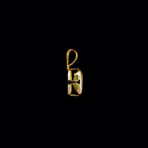 9ct Yellow Gold Oval Peridot Pendant (6mm x 4mm) - Optional Chain
