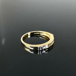 9ct Yellow Gold 0.25ct Princess Cut Eternity Diamond Ring (Size P)