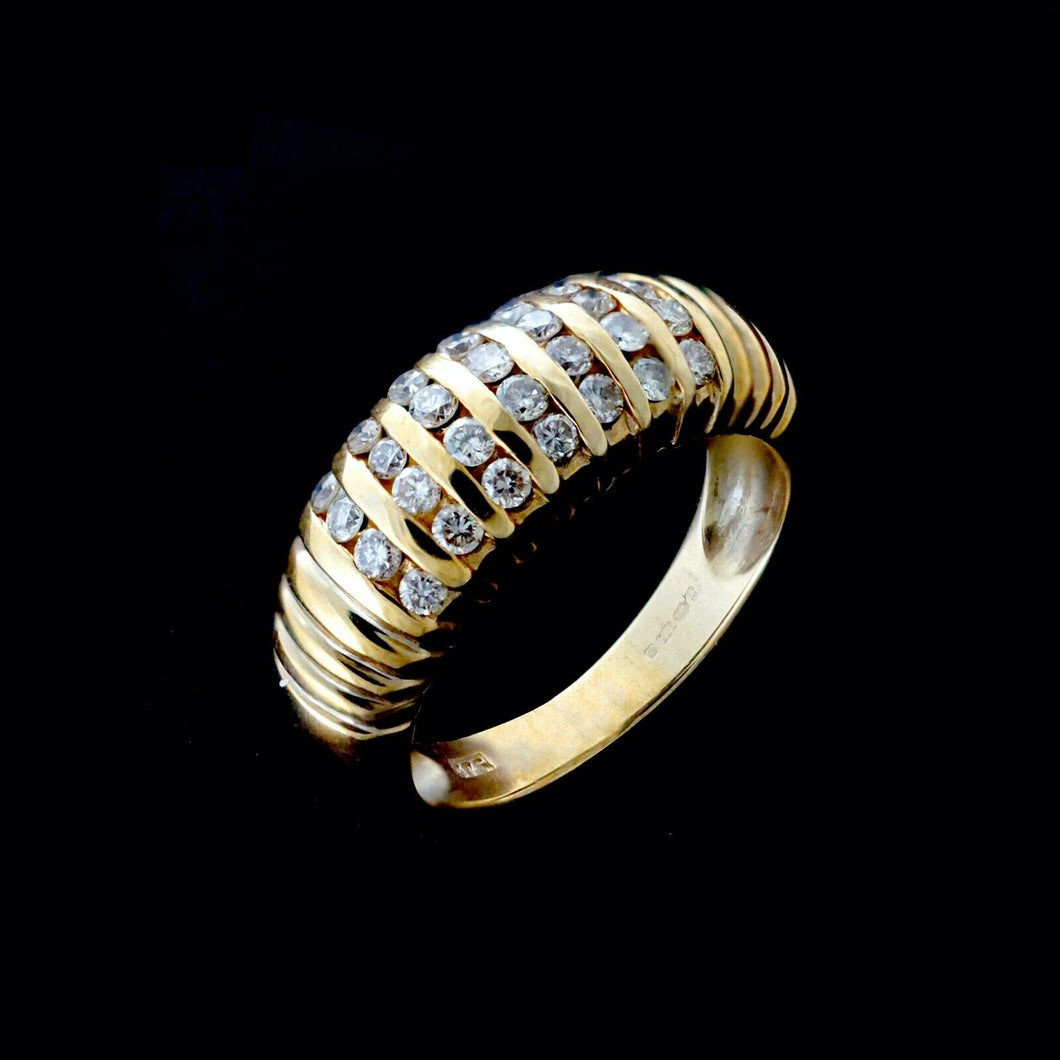 9ct Yellow Gold 0.50ct Diamond Ring (Size P)