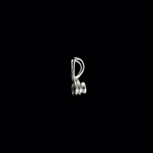 9ct White Gold Rubover Set Solitaire Diamond Pendant (0.10ct) - Optional Chain