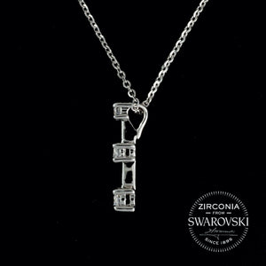Sterling Silver & Swarovski Zirconia Trilogy Pendant Necklace