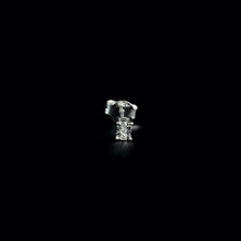 Load image into Gallery viewer, 9ct White Gold Oval-Shaped Solitaire Diamond Earrings (0.03ct) - Gents or Pair
