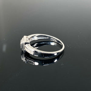 9ct White Gold 0.25ct Princess Cut Solitaire Diamond Ring (Size Q)