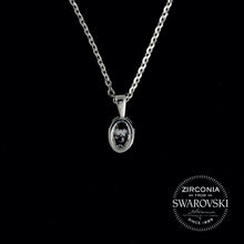 Load image into Gallery viewer, Sterling Silver &amp; Swarovski Zirconia Oval Cut Solitaire Pendant Necklace
