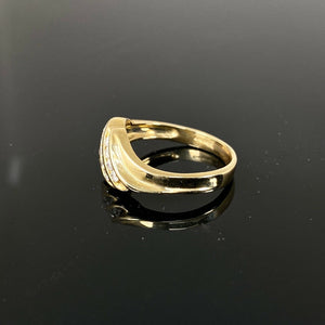 9ct Yellow Gold 0.30ct Diamond Ring (Size L)