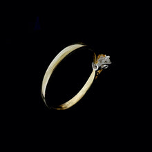 Load image into Gallery viewer, 9ct Yellow Gold 0.20ct Diamond Solitaire Ring (Size R)
