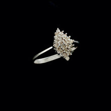 Load image into Gallery viewer, 9ct White Gold 0.25ct Marquise-Shaped Cluster Diamond Ring (Size P)
