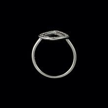 Load image into Gallery viewer, 9ct White Gold 0.04ct Riva Diamond Hoop Ring (Size N)
