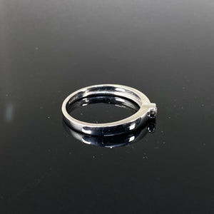 9ct White Gold 0.05ct Diamond Ring (Size N1/2)