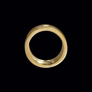 9ct Yellow Gold 0.15ct Diamond Gents Ring (Size N1/2)