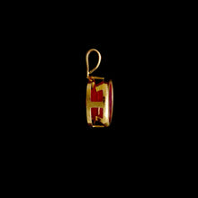 Load image into Gallery viewer, 9ct Yellow Gold Oval Treated Ruby Pendant (8x6mm) - Optional Chain
