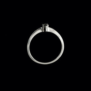 18ct White Gold 0.07ct Marquise Cut Solitaire Diamond Ring (Size N)