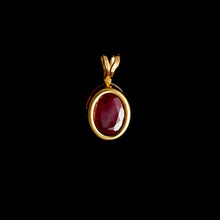 Load image into Gallery viewer, 9ct Yellow Gold Oval Treated Ruby Pendant (8x6mm) - Optional Chain
