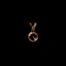 Load image into Gallery viewer, 9ct Yellow Gold Round Amethyst Pendant (4mm) - Optional Chain
