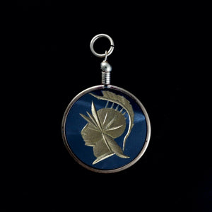 9ct Yellow Gold Vintage Hematite Intaglio Pendant