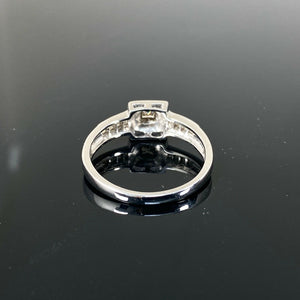 9ct White Gold 0.25ct Princess Cut Solitaire Diamond Ring (Size Q)