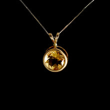 Load image into Gallery viewer, 9ct Yellow Gold Round Citrine Pendant (7mm) - Optional Chain
