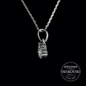 Sterling Silver & Swarovski Zirconia Trilogy Pendant Necklace
